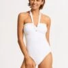 Seafolly Collective Halter Bandeau One Piece - White -Fashion Swimwear Store 10271 942 White 3