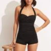 Seafolly Collective Boyleg One Piece - Black -Fashion Swimwear Store 10316 942 Black 1