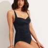 Seafolly Collective Twist Halter One Piece - True Navy -Fashion Swimwear Store 10373 942 True 20Navy 1