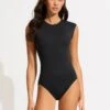 Seafolly Collective Cap Sleeve One Piece - Black -Fashion Swimwear Store 10710 942 Black 10