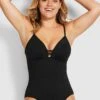 Seafolly Quilted One Piece - Black -Fashion Swimwear Store 10792 065 Black 1