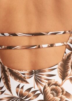 Island In The Sun Square Neck One Piece - Ecru -Fashion Swimwear Store 10880 946 Ecru 4