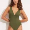 Seafolly Collective Cross Back One Piece - Avocado