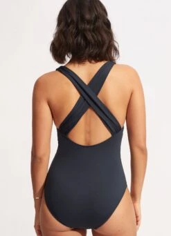 Seafolly Collective Cross Back One Piece - True Navy 11 Seafolly Collective Cross Back One Piece - True Navy -Fashion Swimwear Store 10950 942 True 20Navy 4