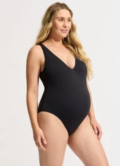 Sea Dive Deep V Neck One Piece - Black -Fashion Swimwear Store 10974 861 Black 1 2bc7e707 5ac9 497d af94 63ae245ae7eb
