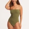 Sea Dive DD Bandeau One Piece - Khaki -Fashion Swimwear Store 11011DD861 Khaki 3