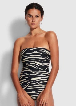 Skin Deep DD Bandeau One Piece - Black -Fashion Swimwear Store 11011DD940 Black 3