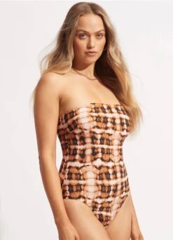 High Tide DD Bandeau Maillot - Copper Tan -Fashion Swimwear Store 11011DD979 Copper 20Tan 3