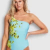 Full Bloom One Shoulder One Piece - Sky -Fashion Swimwear Store 11014 932 Sky 1