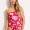 Fleur De Bloom DD Bandeau One Piece - Chilli Red -Fashion Swimwear Store 11018DD983 Chilli 20Red 1