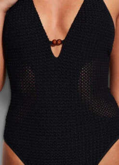 Dreamcatcher Halter One Piece - Black -Fashion Swimwear Store 11043 930 Black 6