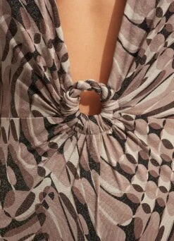 Poolside Plunge One Piece - Sepia -Fashion Swimwear Store 11048 954 Sepia 6