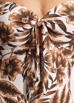 Island In The Sun Twist Tie Front One Piece - Ecru -Fashion Swimwear Store 11058 946 Ecru 5