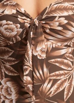 Island In The Sun Twist Tie Front One Piece - Tiramisu -Fashion Swimwear Store 11058 946 Tiramisu 5