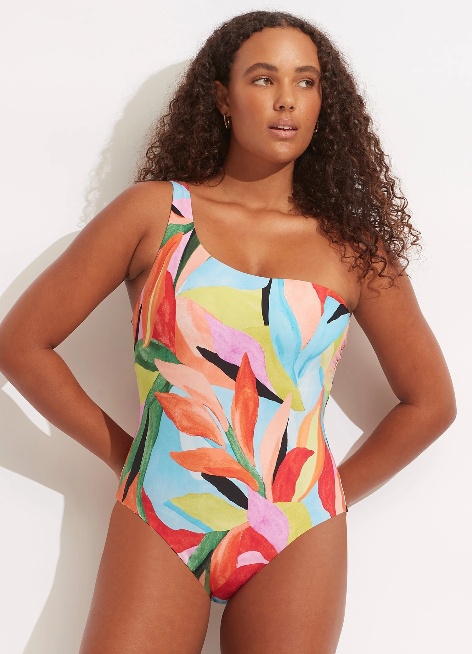 Tropfest Reversible One Shoulder One Piece - Aquamarine 3 Tropfest Reversible One Shoulder One Piece - Aquamarine