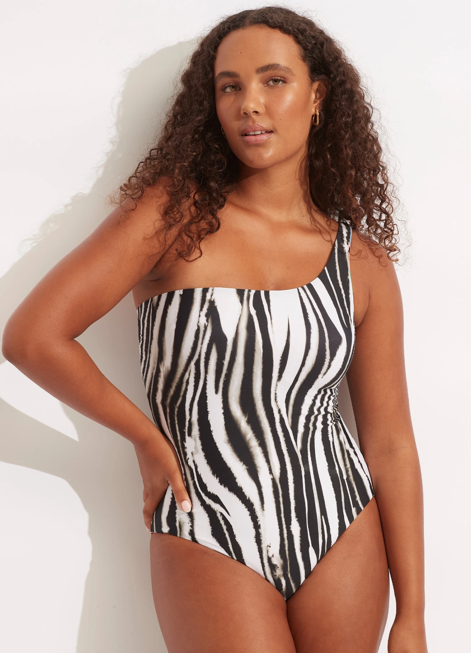 Tropfest Reversible One Shoulder One Piece - Aquamarine 4 Tropfest Reversible One Shoulder One Piece - Aquamarine - Image 2
