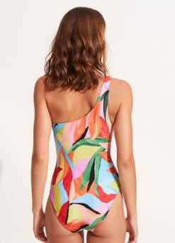 Tropfest Reversible One Shoulder One Piece - Aquamarine 19 Tropfest Reversible One Shoulder One Piece - Aquamarine -Fashion Swimwear Store 11070 978 Aquamarine 7