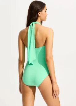 Seafolly Collective Sash Tie One Piece - Mint -Fashion Swimwear Store 11119 942 Mint 5