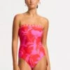 Birds Of Paradise DD Bandeau One Piece - Chilli Red -Fashion Swimwear Store 11134DD103 Chilli 20Red 2