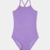 Girls Essentials One Piece - Lilac -Fashion Swimwear Store 15700 255 Lilac 1