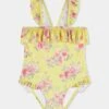 Paradise Garden Girls Ruffle Bandeau One Piece - Floral -Fashion Swimwear Store 15731T 271 Floral 1