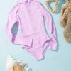 Girls Summer Essential Panelled Paddlesuit - Violet -Fashion Swimwear Store 15737 Violet 1