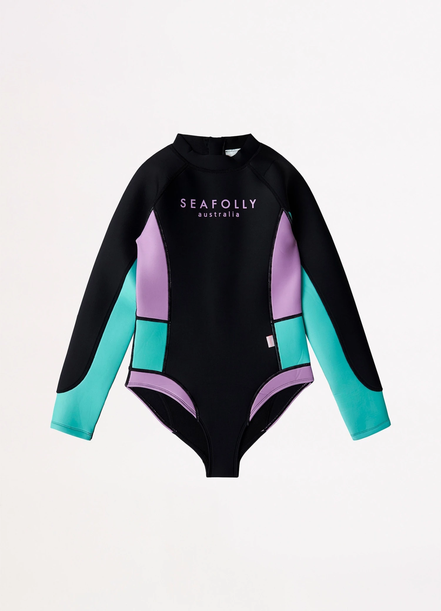 Girls Colour Block Wetsuit - Black Splice 3 Girls Colour Block Wetsuit - Black Splice