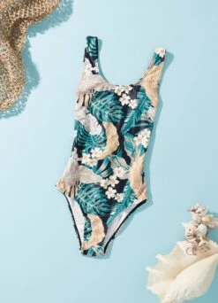 Girls Saint Lucia Crossover Back One Piece - Saint Lucia