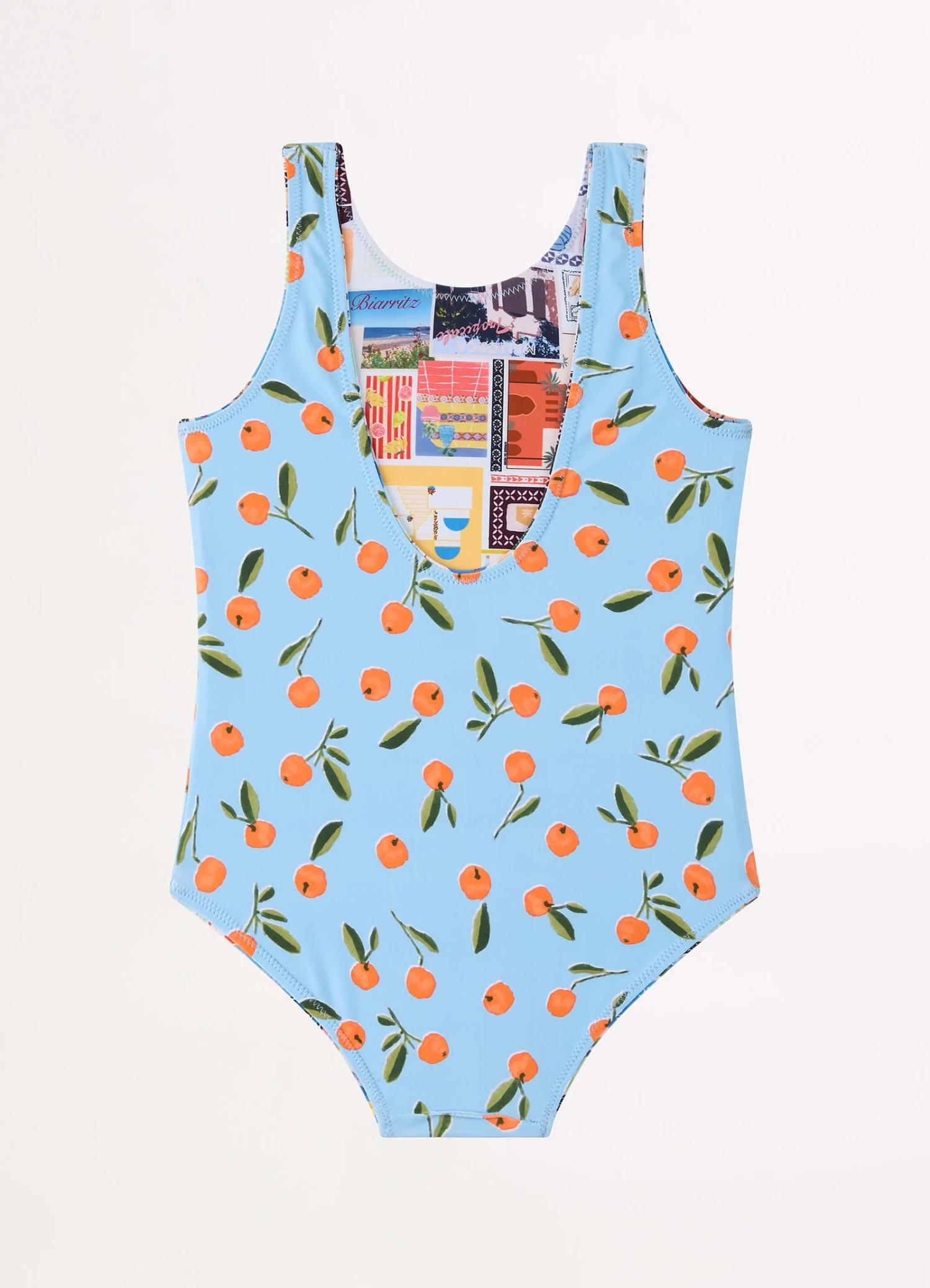 On Vacation Girls Reversible One Piece - Azure 7 On Vacation Girls Reversible One Piece - Azure - Image 5