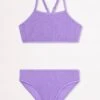 Girls Crossover Back Bikini Set - Lilac 2 Girls Crossover Back Bikini Set - Lilac -Fashion Swimwear Store 27041 255 Lilac 1