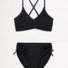 Girls Wrap Bikini - Black -Fashion Swimwear Store 27183 Black 1