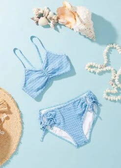 Girls Vanuatu Tie Feature Bikini - Zig Zag