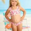 Silk Road Girls Mini Ruffle Bikini - Pink -Fashion Swimwear Store 27228T Pink 1