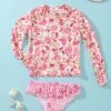 Silk Road Girls Ruffle Brief Surf Set - Spice