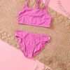 Essential Girls Multi Strap Bikini - Pink -Fashion Swimwear Store 27240 Pink 1