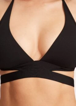 Seafolly Collective Halter Bra - Black -Fashion Swimwear Store 30645 942 Black 10