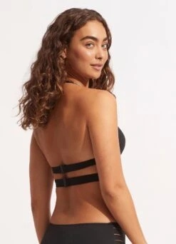 Seafolly Collective Halter Bra - Black -Fashion Swimwear Store 30645 942 Black 4