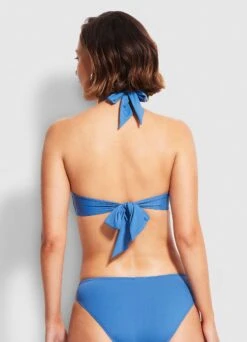 Seafolly Twist Soft Cup Halter - Marina Blue -Fashion Swimwear Store 30806 065 MarinaBlu 4