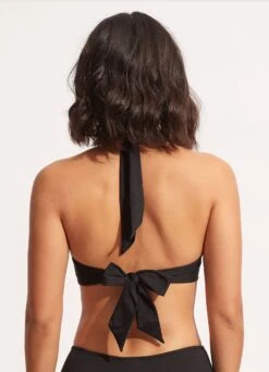 Seafolly Collective Twist Soft Cup Halter - Black -Fashion Swimwear Store 30806 942 Black 4