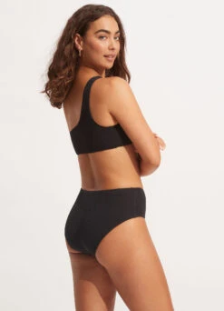 Sea Dive One Shoulder Top - Black -Fashion Swimwear Store 31018 861 Black 12