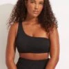Sea Dive One Shoulder Top - Black 2 Sea Dive One Shoulder Top - Black -Fashion Swimwear Store 31018 861 Black 7