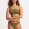 Sea Dive One Shoulder Top - Khaki -Fashion Swimwear Store 31018 861 Khaki 3