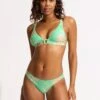 Eden Longline Triangle Bikini Top - Mint -Fashion Swimwear Store 31268 070 Mint 2