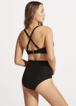 Second Wave DD Fixed Tri Bra - Black -Fashion Swimwear Store 31306DD968 Black 6