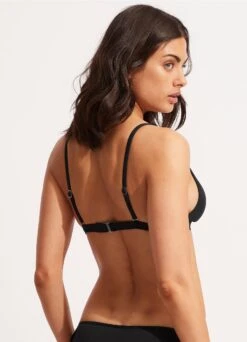 Seafolly Collective Longline Tri - Black -Fashion Swimwear Store 31329 942 Black 4