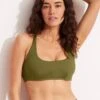 Seafolly Collective DD Scoop Neck Halter Top - Avocado