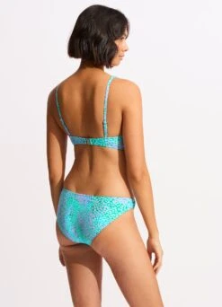 Sea Skin Ring Front Bralette Bikini Top - Vivid Green -Fashion Swimwear Store 31369 064 VividGreen 6