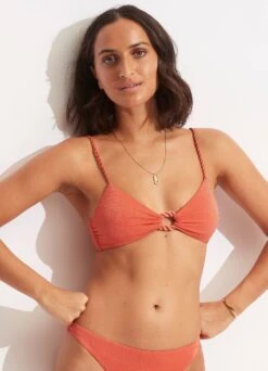 Poolside Ring Front Bralette - Pink Chintz -Fashion Swimwear Store 31369 959 PinkChintz 4