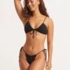 Sea Dive Drawstring Neck Bralette - Black -Fashion Swimwear Store 31393 861 Black 6