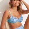 Amalfi Check DD Underwire Bra - Amalfi Blue -Fashion Swimwear Store 31398DD951 AmalfiBlue 1